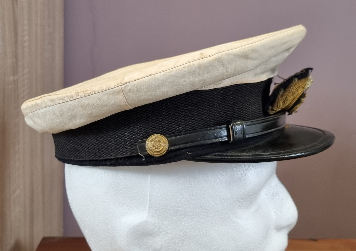 SOLD! WW2 Japanese Navy Officer’s Visor Cap with Cover & Box, Named