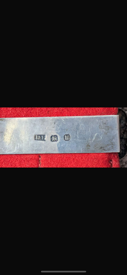 SOLD! Victorian / Edwardian Derbyshire Yeomanry Cavalry Crossbelt with Silver Pouch