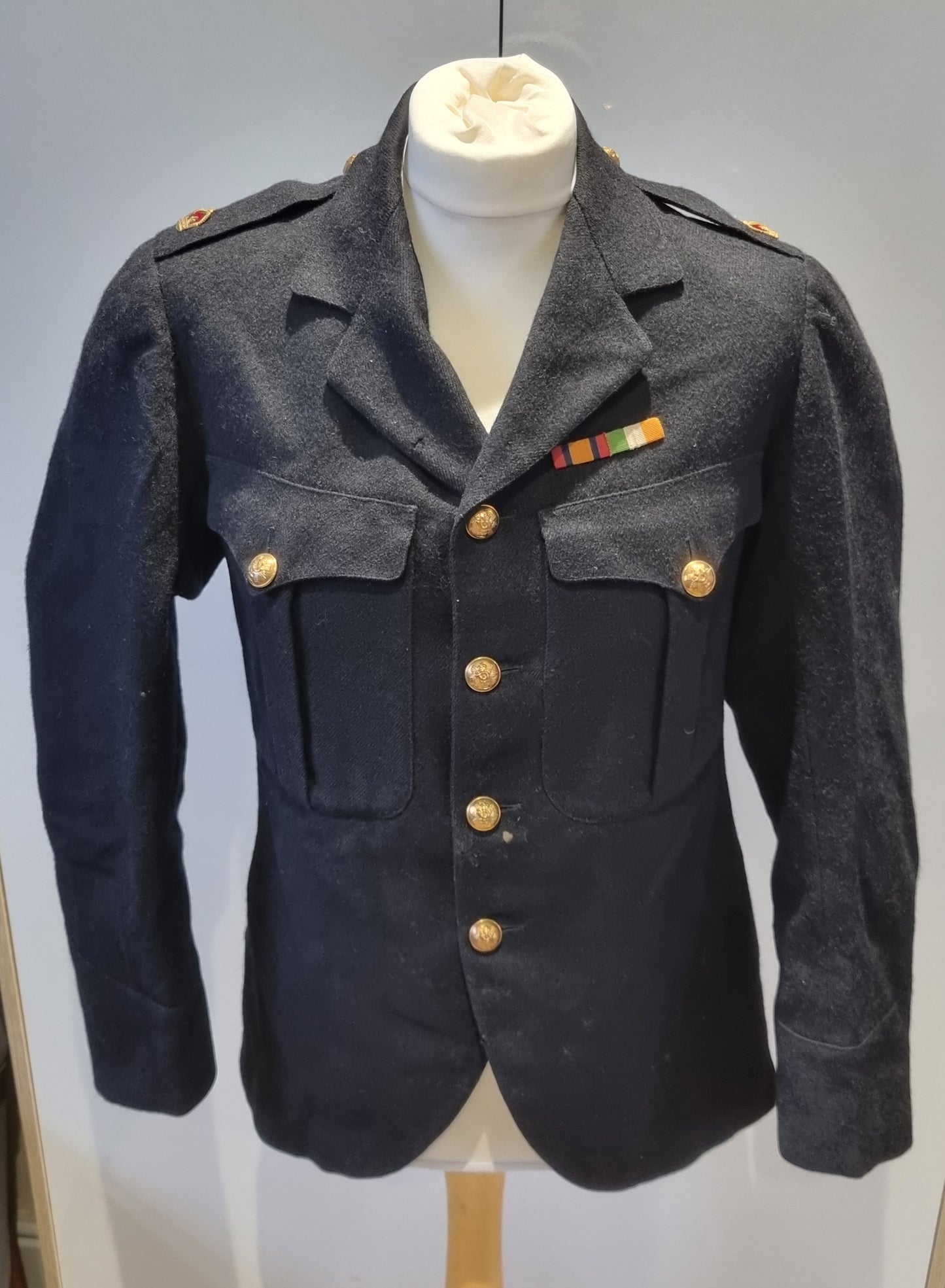 Rare WW1 Highland Light Infantry HLI Major's Cutaway No 1 Blue Dress Jacket - Named
