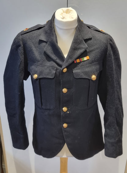Rare WW1 Highland Light Infantry HLI Major's Cutaway No 1 Blue Dress Jacket - Named