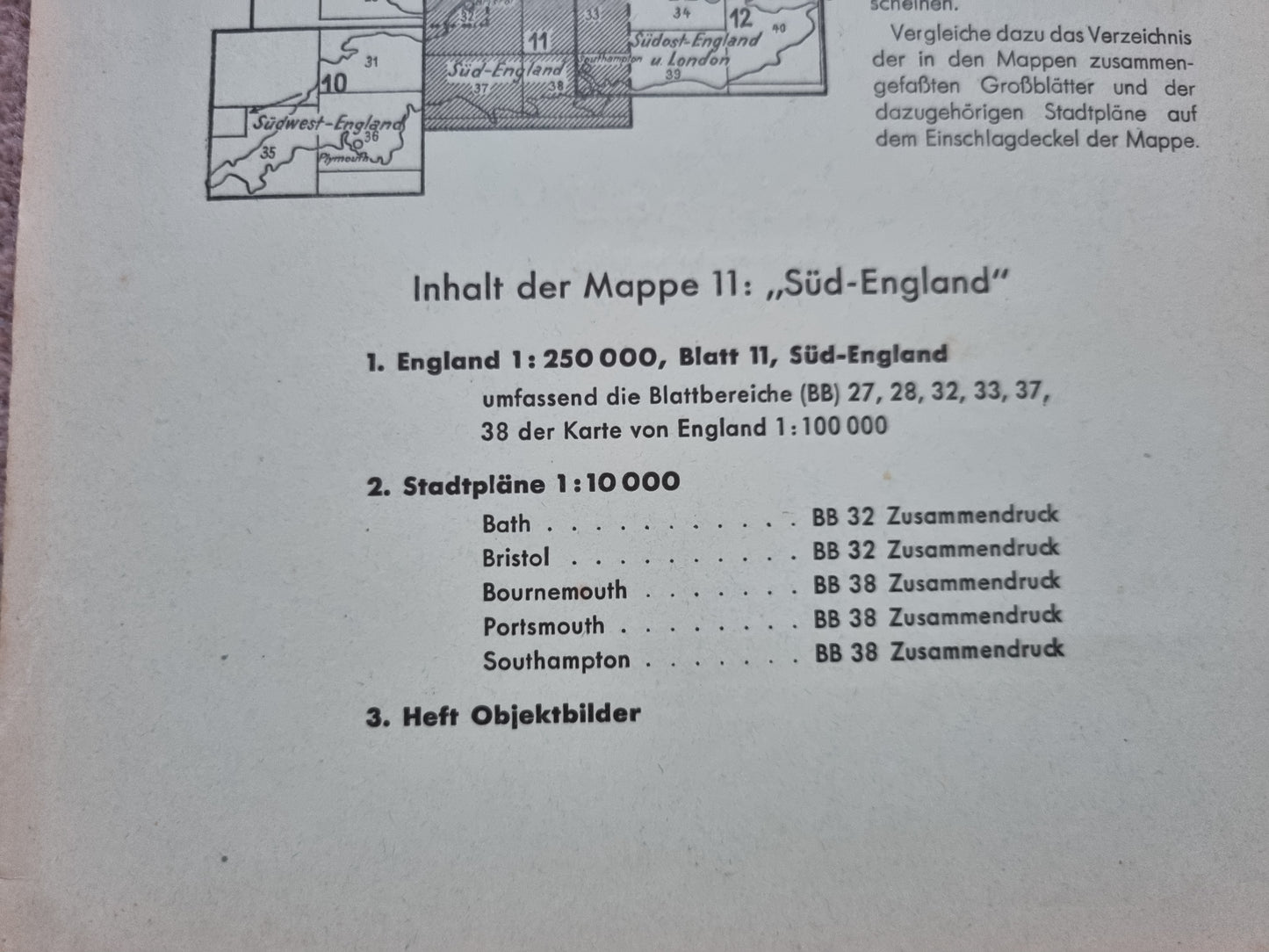 WW2 Operation Sealion German Invasion Map Folder & Objektbilder for South England