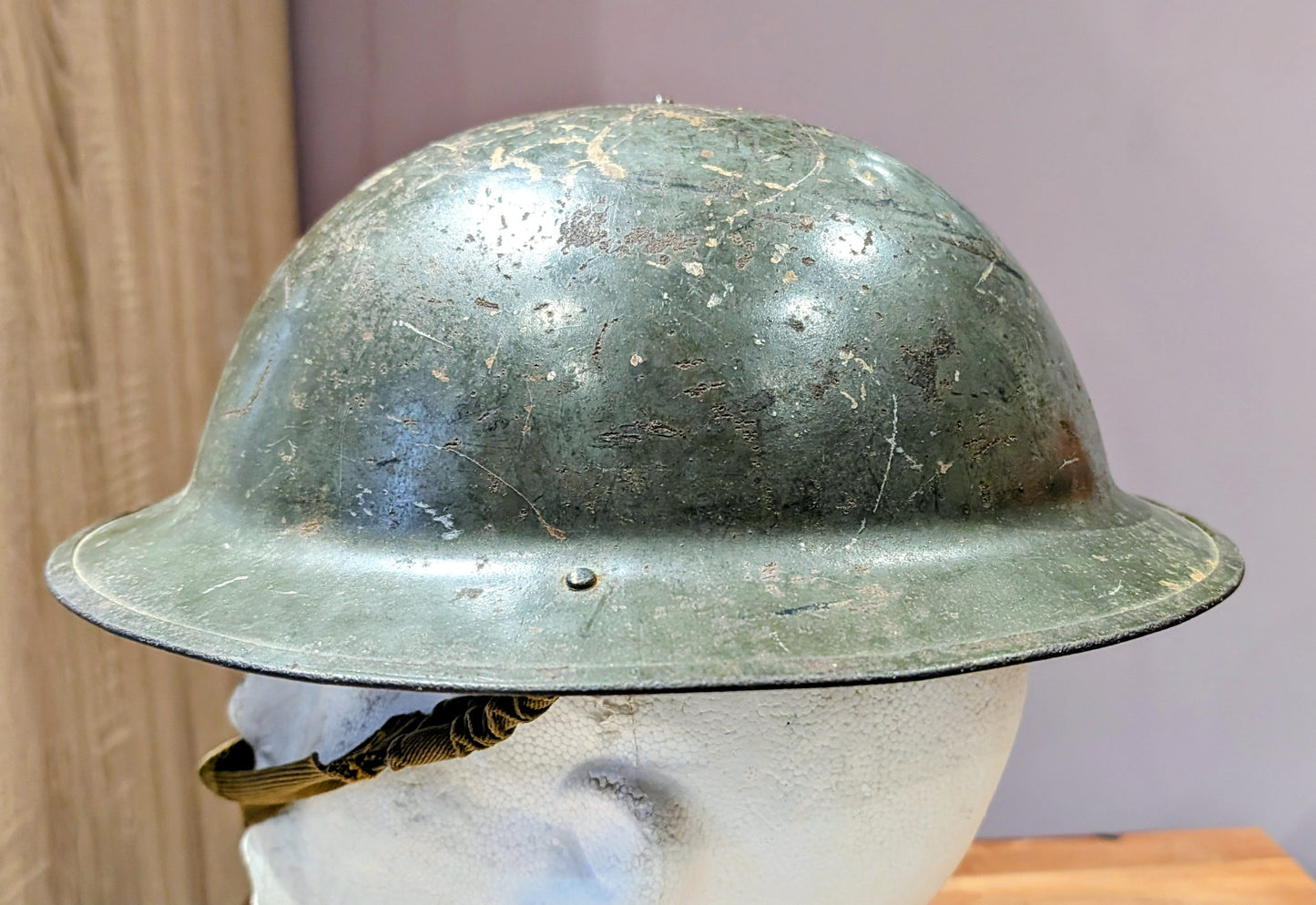 Rare WW2 British ‘Brodie’ Factory Workers Helmet - Sunblem Battery