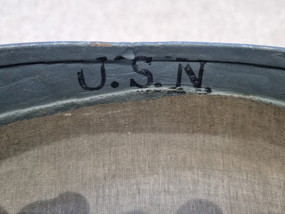 WW2 US Navy MK2 Talker Helmet Complete With Original Chinstrap