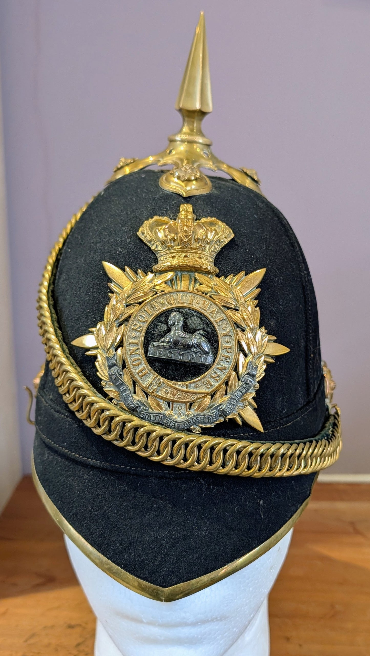 SOLD! Victorian South Staffordshire Home Service Helmet & Major's Scarlet Uniform