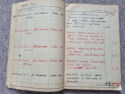 WW2 RAF Flying Suit, Helmet, Flying Log Book, Medals Set - F G CROFT