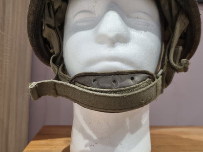 SOLD! French Army M78 F1 Series 1 Combat helmet With Camo Leaf Cover 1987