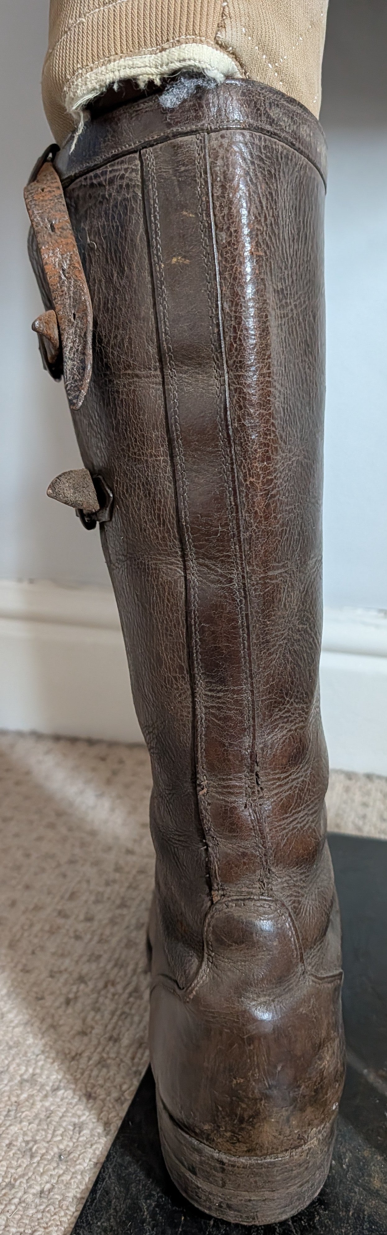 WW1 British officer's  Private Purchase Leather Hobnailed Trench Boots