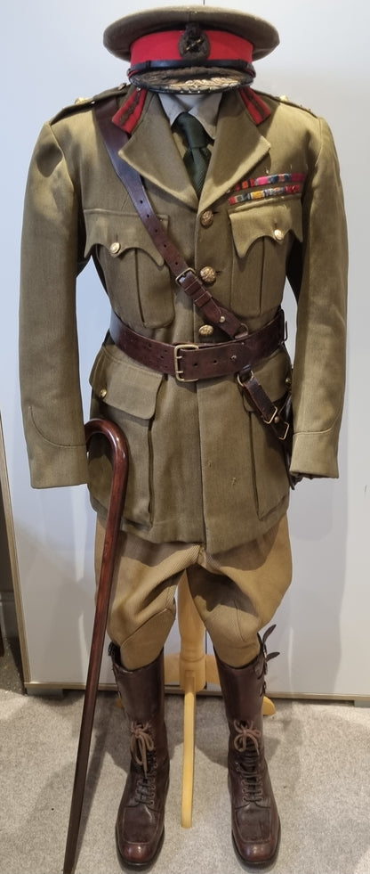 WW1 Complete Uniform With Cane, Sam Browne  & Boots Major General Francis Adrian Wilson CMG Royal Artillery