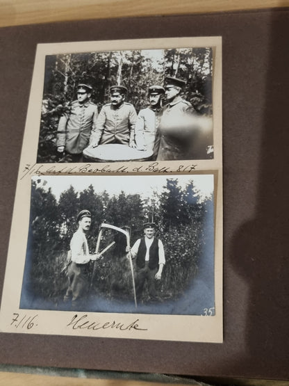 SOLD! WW1 German Army Soldier's Photo Album - 47 Photos + 7 Memorials