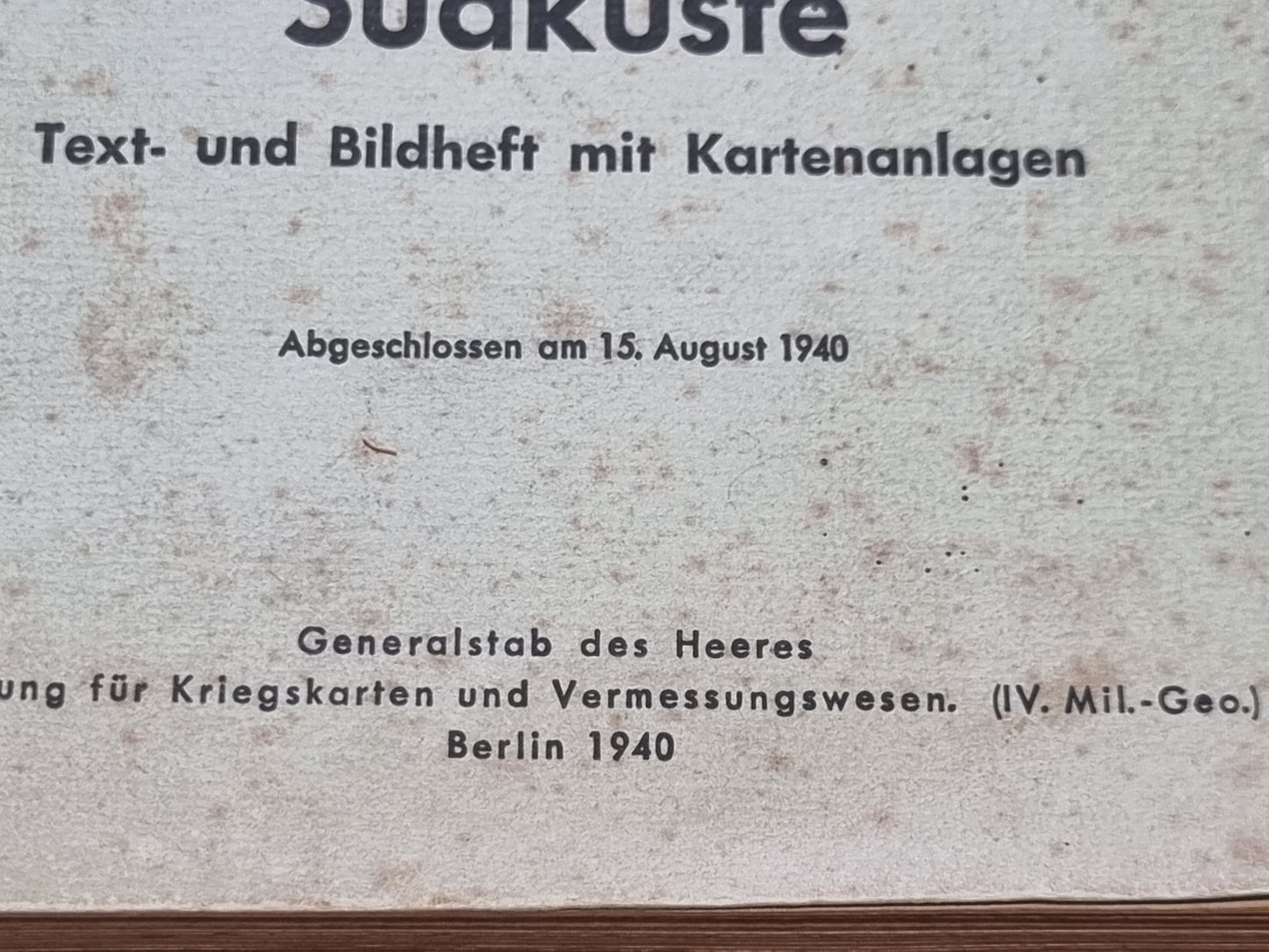 Rare WW2 Operation Sealion Invasion Planning Südküste Book
