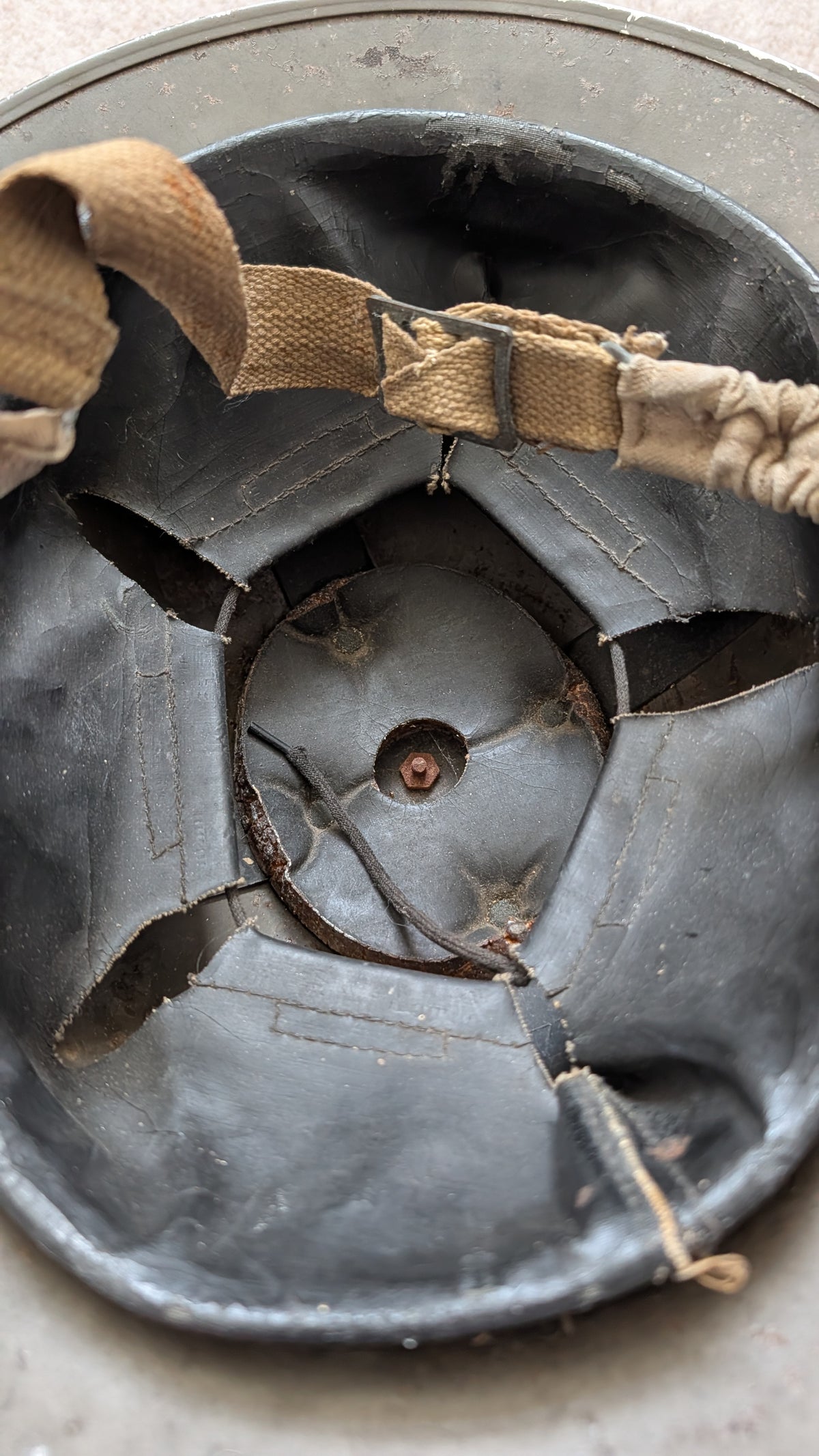Early WW2 Dunkirk Era British Army Brodie Combat Helmet Dated 1939