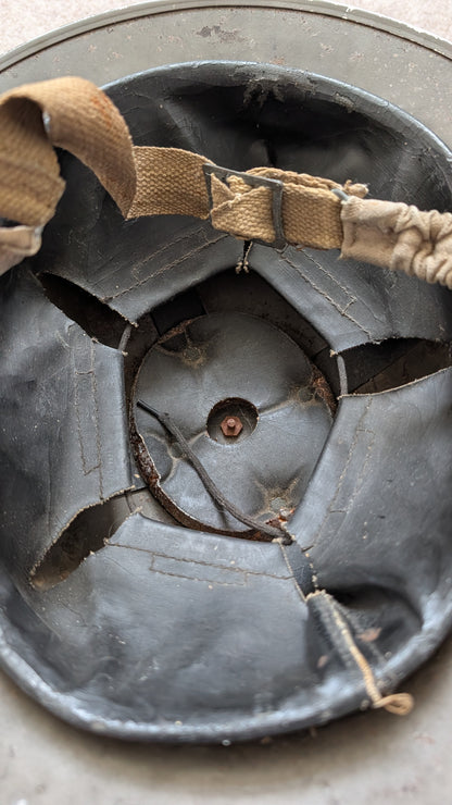 Early WW2 Dunkirk Era British Army Brodie Combat Helmet Dated 1939