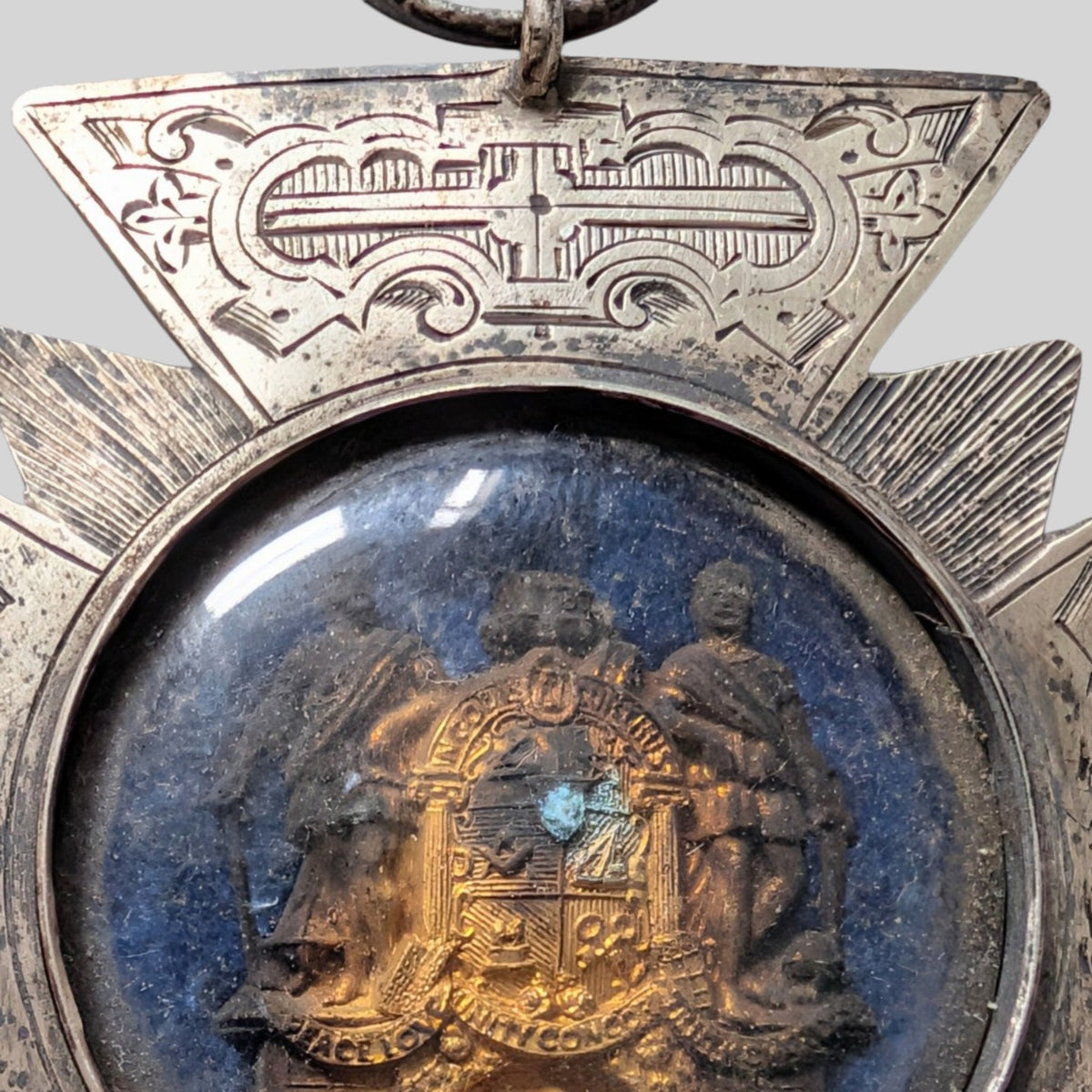 Victorian Hallmarked Silver United Ancient Order Of Druids Fraternal Jewel Medal