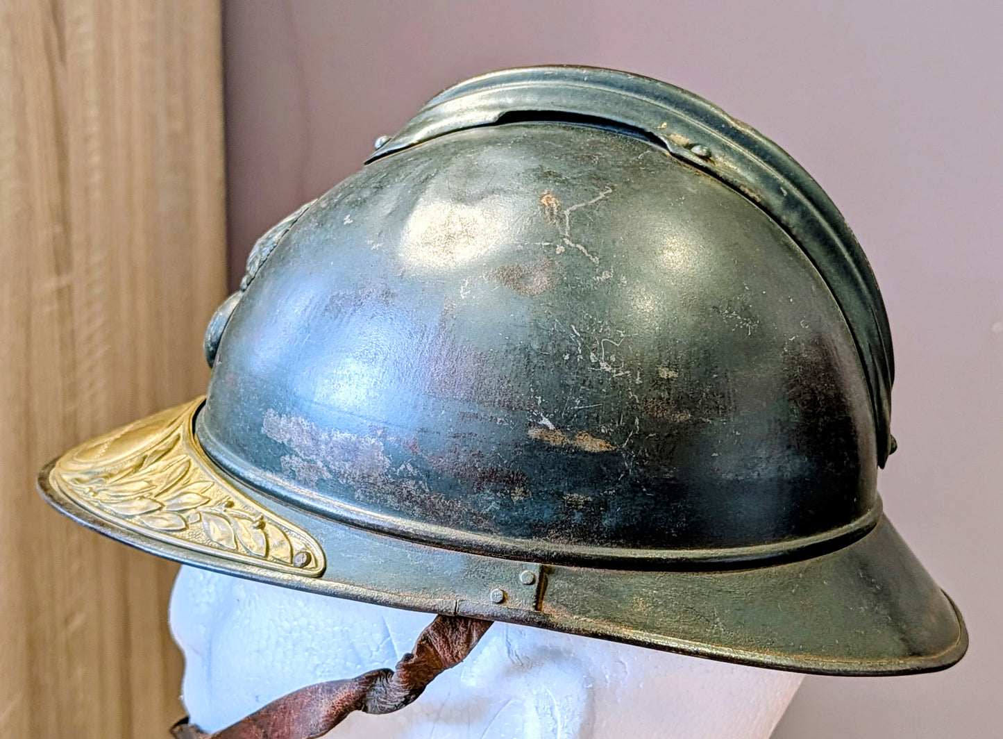 WW1 French Infantry M15 ‘Adrian’ Helmet With Veterans Plate