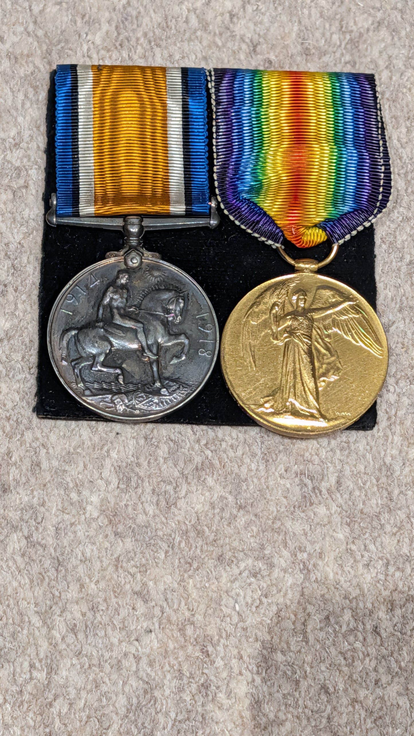 SOLD! WW1 British Medal Duo - Private John Rowntree RFC / RAF - Died In Service
