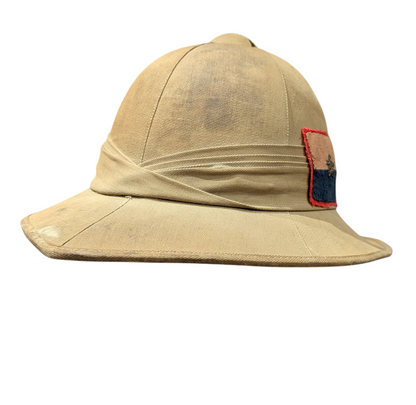 WW2 British Army Indian General Headquarters Pith Helmet Dated 1942