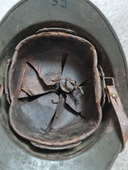 WW2 French Army Colonial Lieutenant Colonel M26 Adrian Helmet With Decal