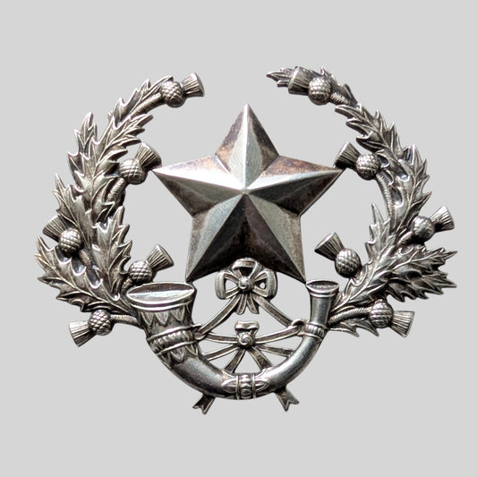 Cameronians (Scottish Rifles) NCOs Large Silver Plated Glengarry Badge