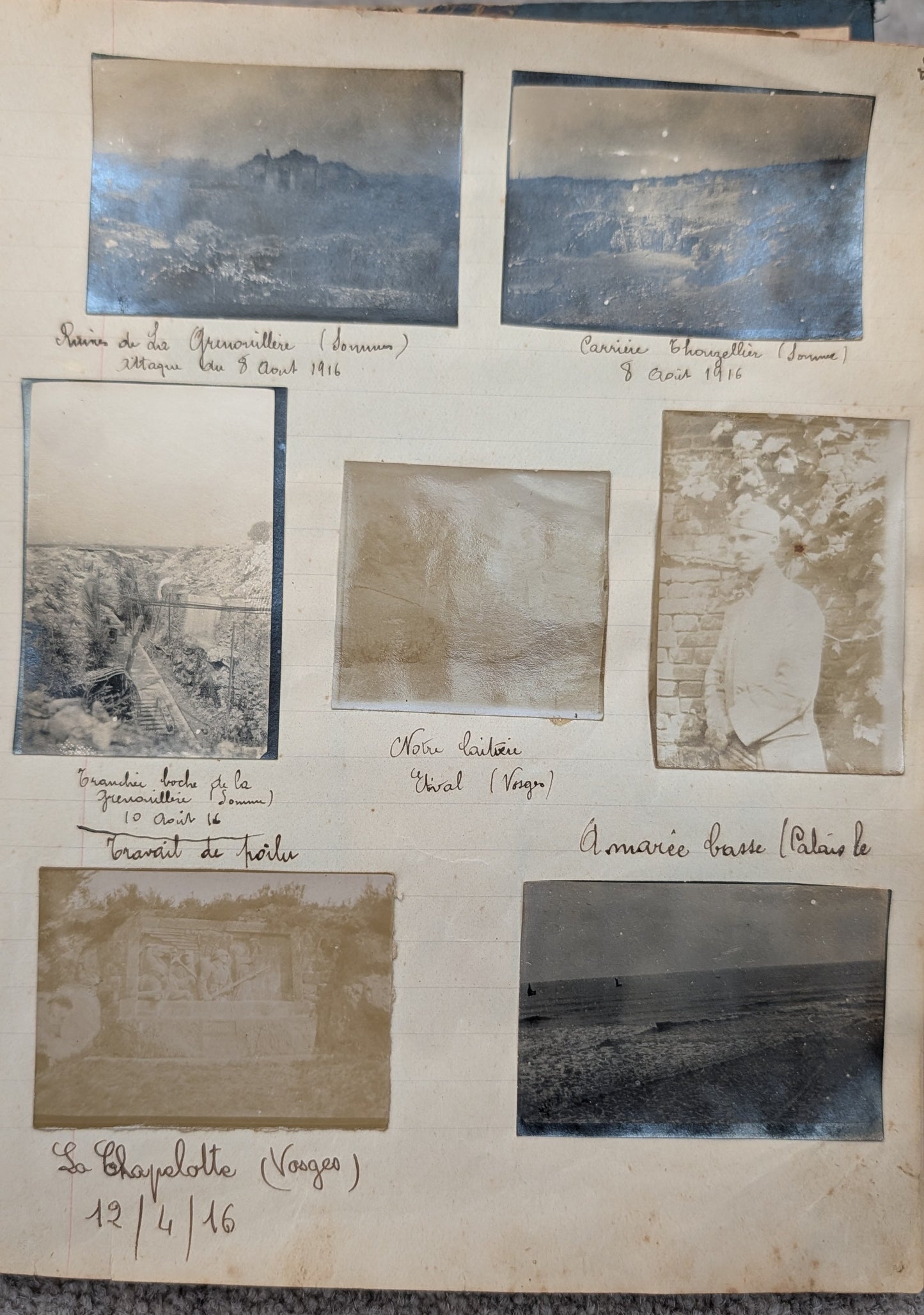 Unique WW1 French Army & Air Force Photo Album, Service Documents and Field Post Set to a Front Line Medic & Then Combat Pilot