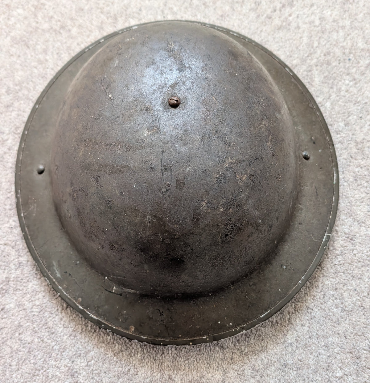Early WW2 Dunkirk Era British Army Brodie Combat Helmet Dated 1939