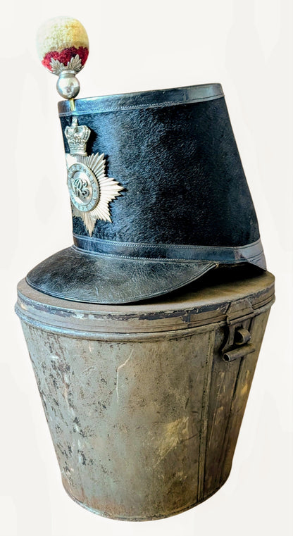 Sold! Rare British Army Hertford Militia French Pattern Shako 1855-61 & Tin