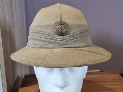 Rare WW2 Japanese Naval Engineers Pith Helmet