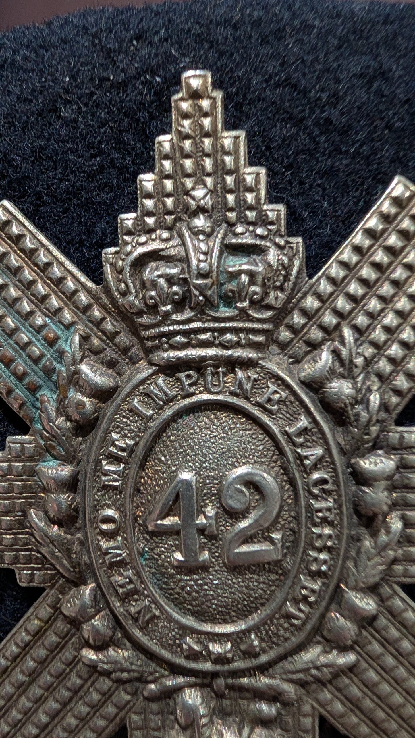 Rare Victorian British Army 42nd Regiment Of Foot Glengarry Cap