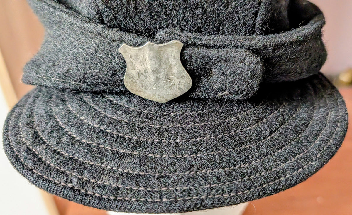 RARE ORIGINAL WW2 CAP FOR GERMAN PoW CAMP MILAG NORD INMATE