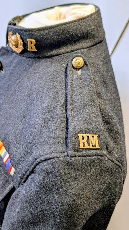 SOLD! WW1 Era British Royal Marines Light Infantry Blue No 1 Jacket with Medal Bar