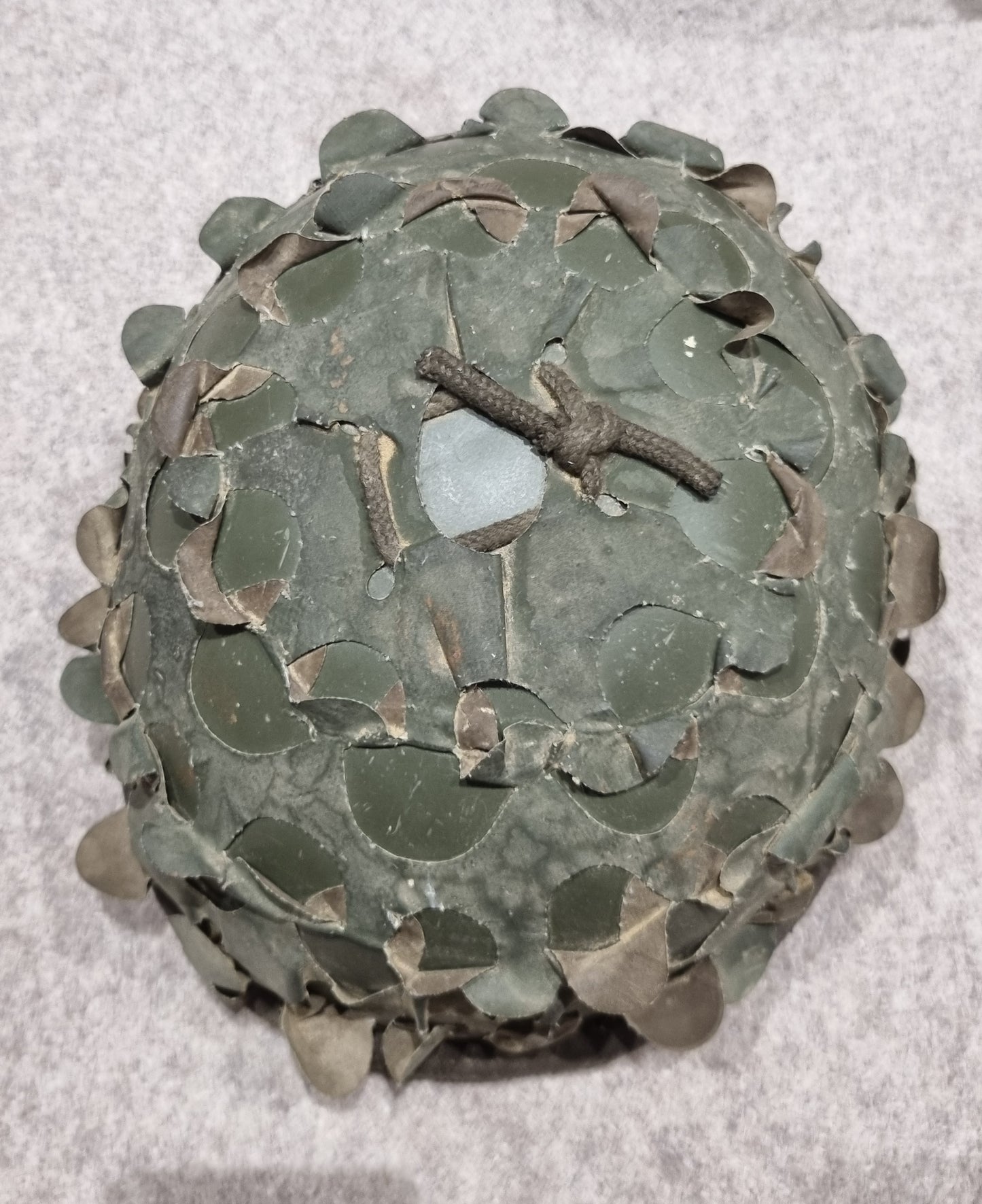 SOLD! French Army M78 F1 Series 1 Combat helmet With Camo Leaf Cover 1987