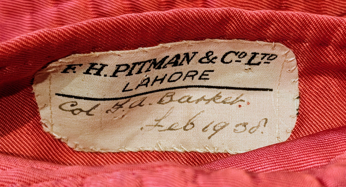 SOLD! Beautiful WW2 Indian Medical Service Lieut Colonels Mess Jacket - Lieut-Colonel F A Barker
