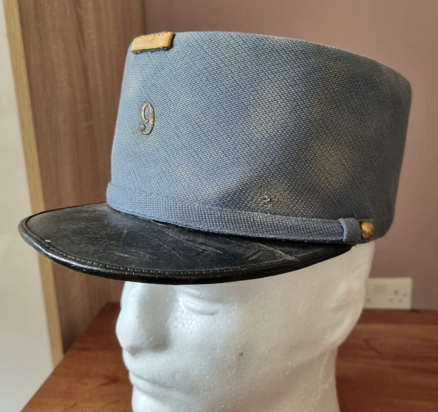 Rare WW1 Horizon Blue  French Army 9th Infantry 2nd Lieutenant Kepi Cap