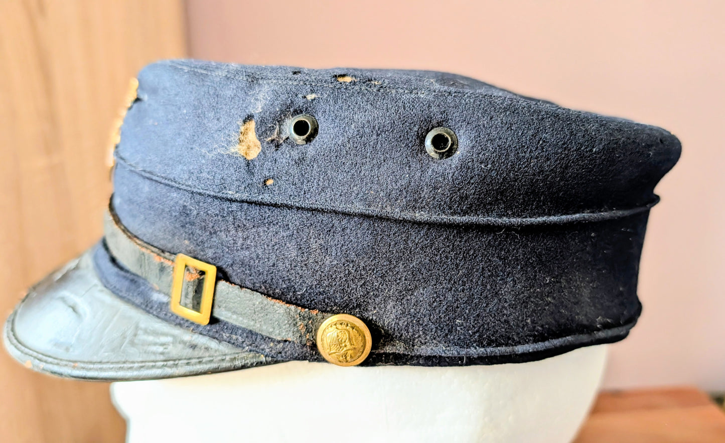 M1895 US Army Forage Cap 7th Infantry Company B New York Dated 1903