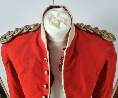 SOLD! Boer War Pre WW1 Highland Light Infantry HLI Captain's Scarlet Mess Dress Jacket Named