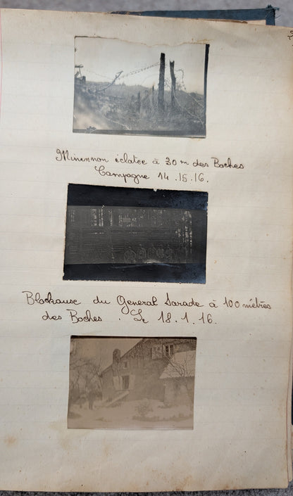 Unique WW1 French Army & Air Force Photo Album, Service Documents and Field Post Set to a Front Line Medic & Then Combat Pilot
