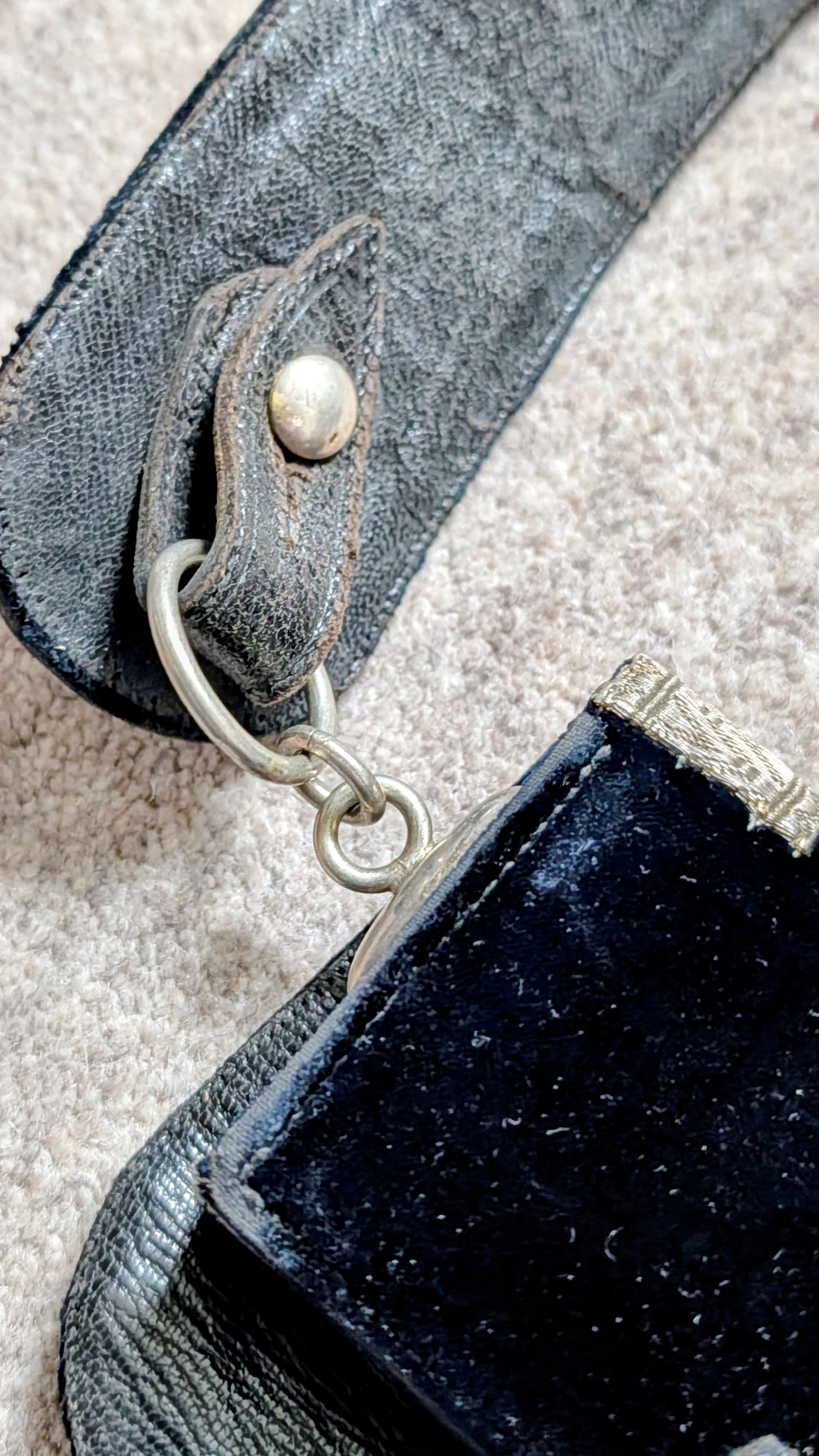 SOLD! Beautiful Edwardian Montgomeryshire Yeomanry CrossBelt & Pouch & Cover - Solid Silver Fittings