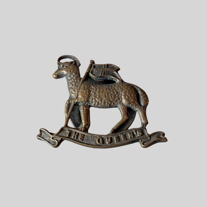 The Queen's Regiment (Royal West Surrey) Brass Buttonhole Badge