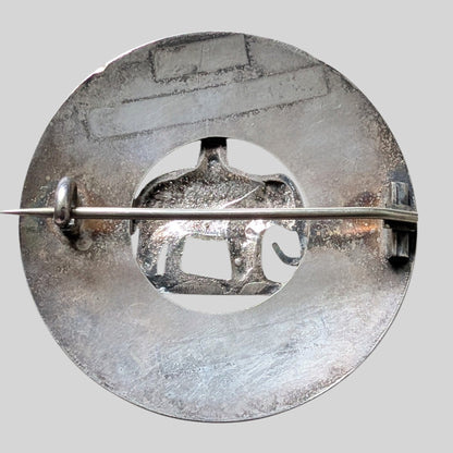 Rare Victorian Dumbartonshire Rifle Volunteers Silvered Plaid Brooch