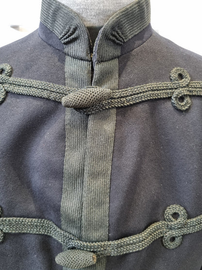 SOLD! Late Victorian / Early Edwardian Blue Wool Frogged Jacket Patrol Jacket