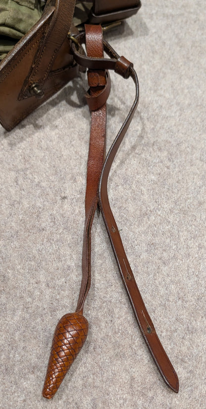 Boer War / WW1 British Leather & Webbing Field Gear Set With Dated Double Strap Sam Browne