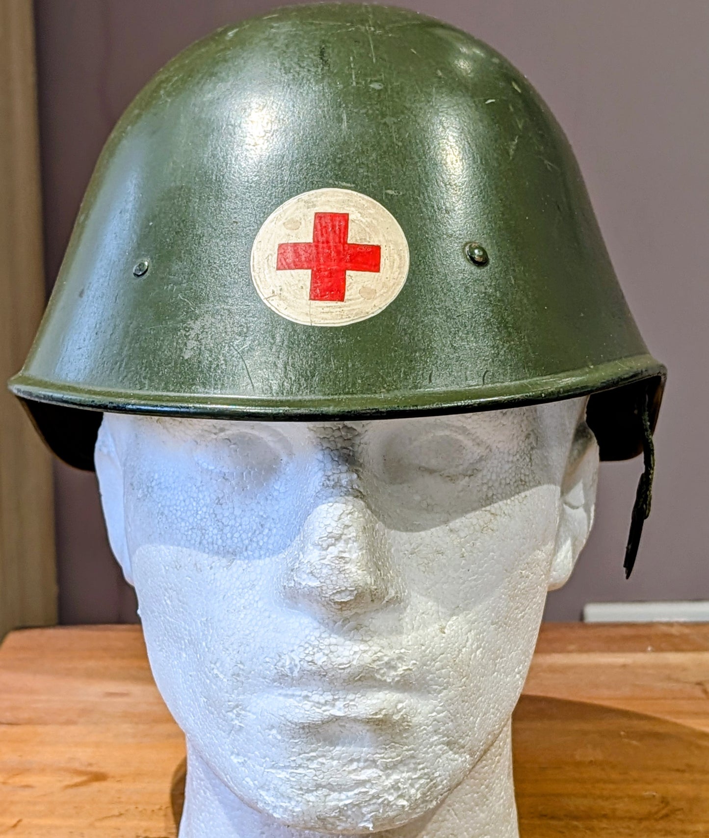 Rare WW2 Dutch Red Cross M27 Steel Helmet