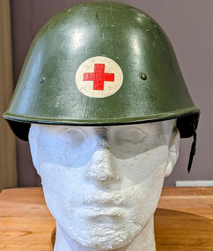 Rare WW2 Dutch Red Cross M27 Steel Helmet