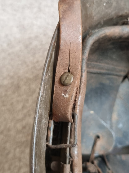 SOLD! WW2 French Army Artillery M26 ‘Adrian’ Helmet With WW1 Badge