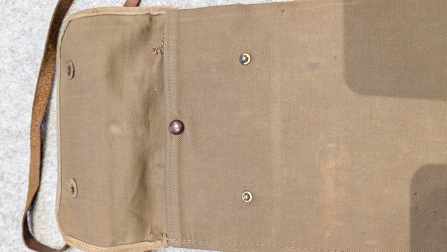 SOLD! WW1 BRITISH ARMY OFFICERS MAP CASE WITH LEATHER CARRY STRAP NAMED TO MILITARY CROSS WINNER C P GARRARD