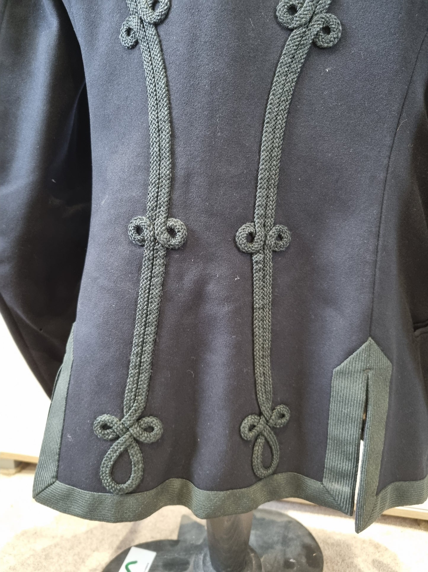 SOLD! Late Victorian / Early Edwardian Blue Wool Frogged Jacket Patrol Jacket