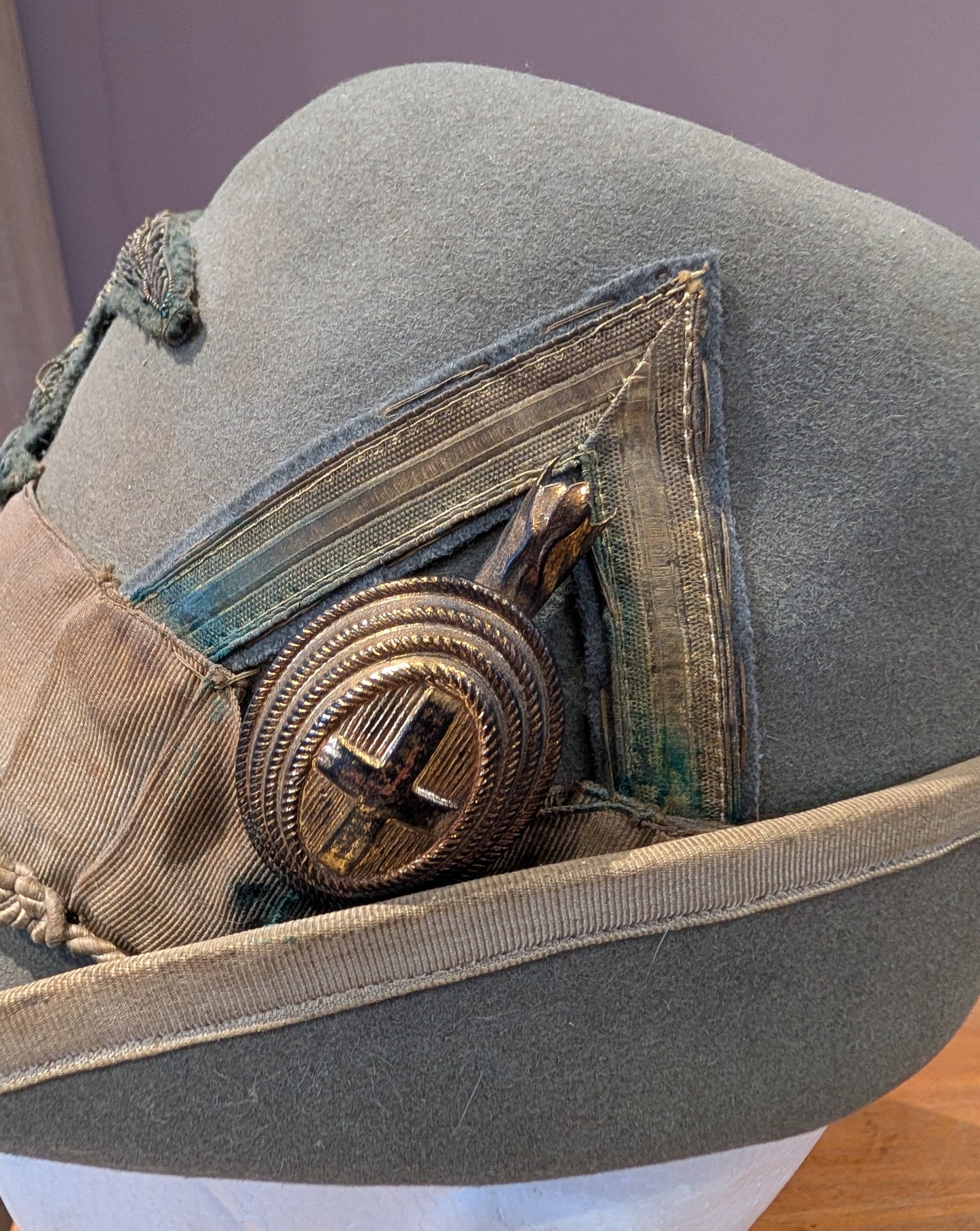 SOLD! Late 1940s Italian Army Enlisted Man's Alpini Autieri Cap with Nappina
