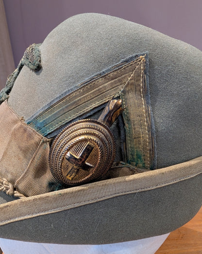 SOLD! Late 1940s Italian Army Enlisted Man's Alpini Autieri Cap with Nappina
