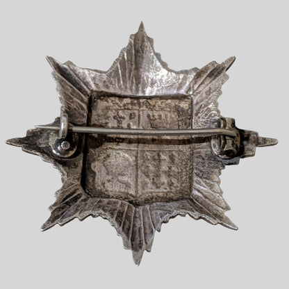 WW1 13th London Regiment Unmarked Silver Sweetheart Badge