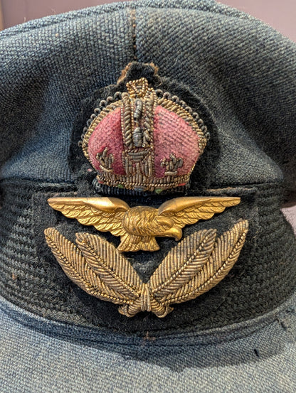 SOLD! WW2 RAF Officers Peaked Visor Cap