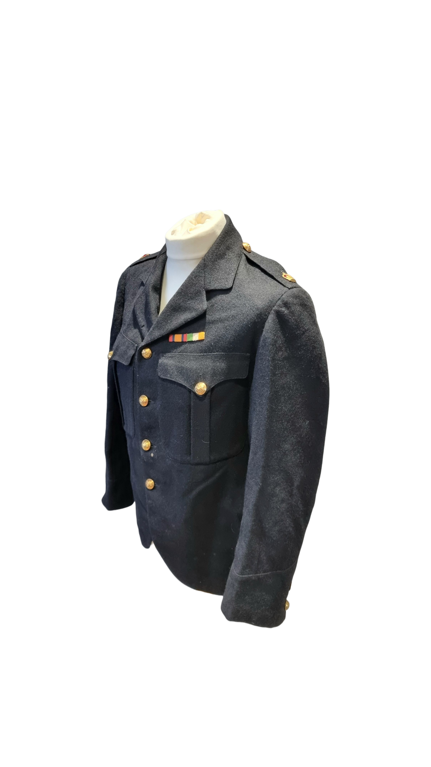 Rare WW1 Highland Light Infantry HLI Major's Cutaway No 1 Blue Dress Jacket - Named